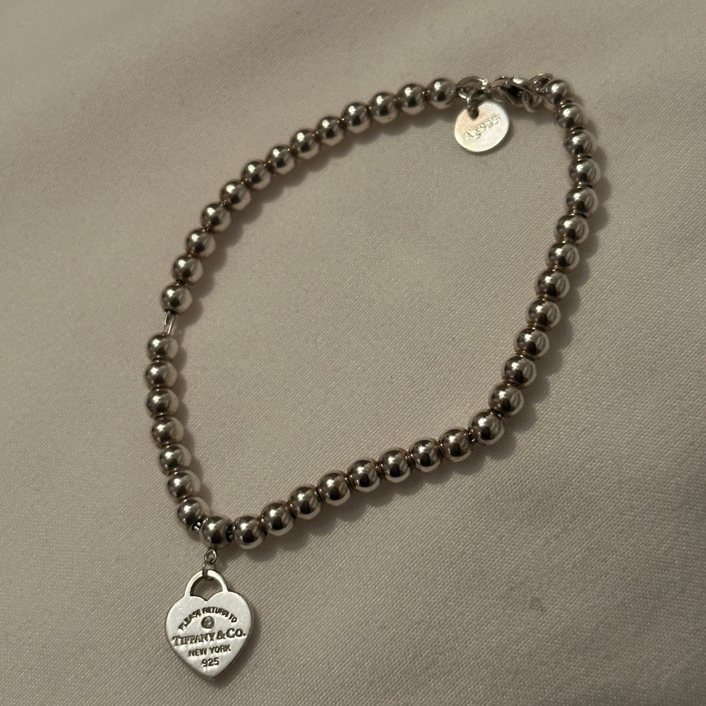 Tiffany & Co. Silver Heart Charm Bracelet - Picture 6 of 7